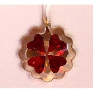 Swarovski Sparking Cookie Christmas Ornament With Red Hearts #A9400 NR 000 239 K